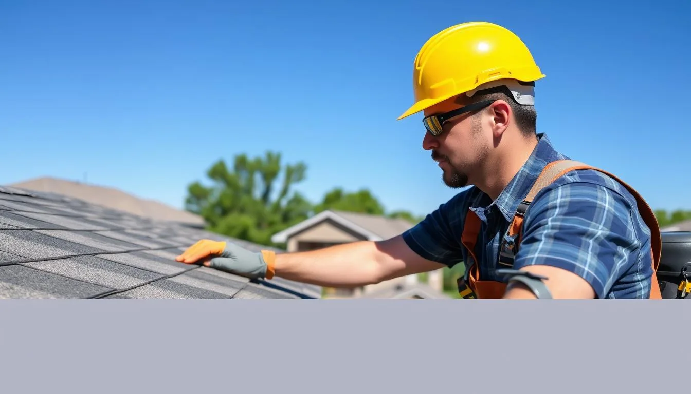 Local Houston roofing contractor inspecting a residential roof
